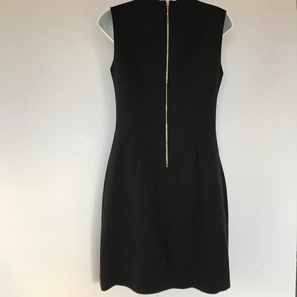 KATE SPADE Diana Ruby Red/Blk Beaded Sleeveless Sheath Black Dress, EUC 6 S - Picture 7 of 15